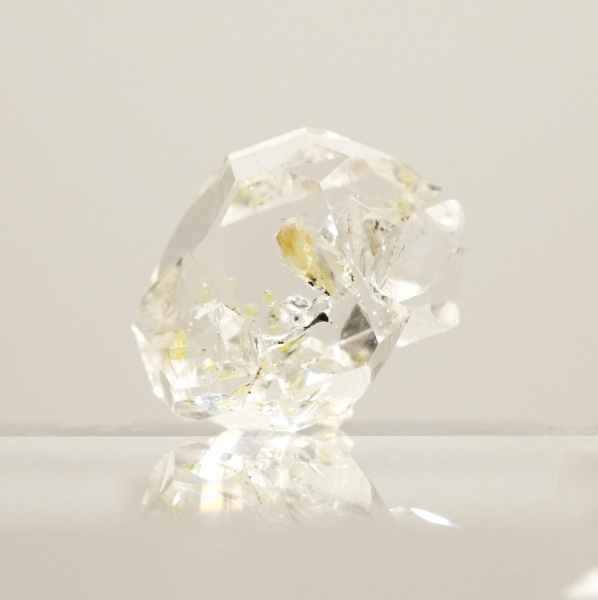 Golden Enhydro - Petroleum Quartz: Ethically Hand-Mined Himalayan Crystal