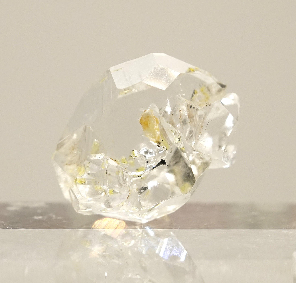 Golden Enhydro - Petroleum Quartz: Ethically Hand-Mined Himalayan Crystal