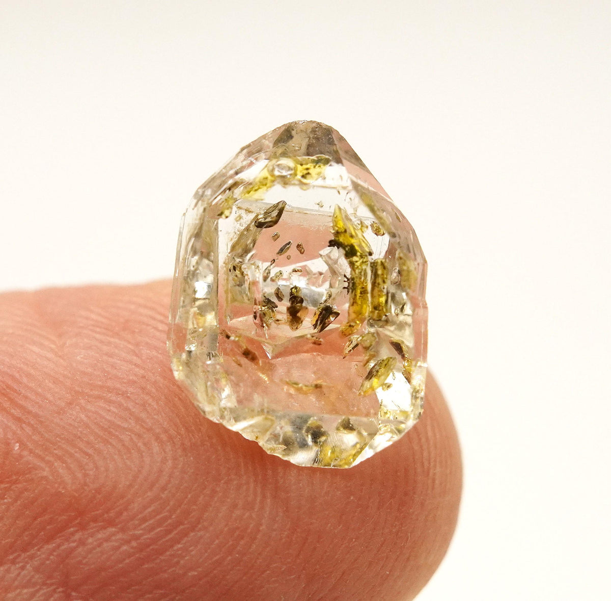 Golden Enhydro - Petroleum Quartz: Ethically Hand-Mined Himalayan Crystal