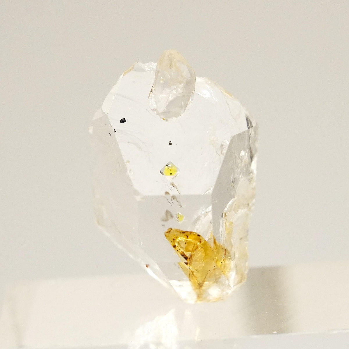 Golden Enhydro - Petroleum Quartz: Ethically Hand-Mined Himalayan Crystal