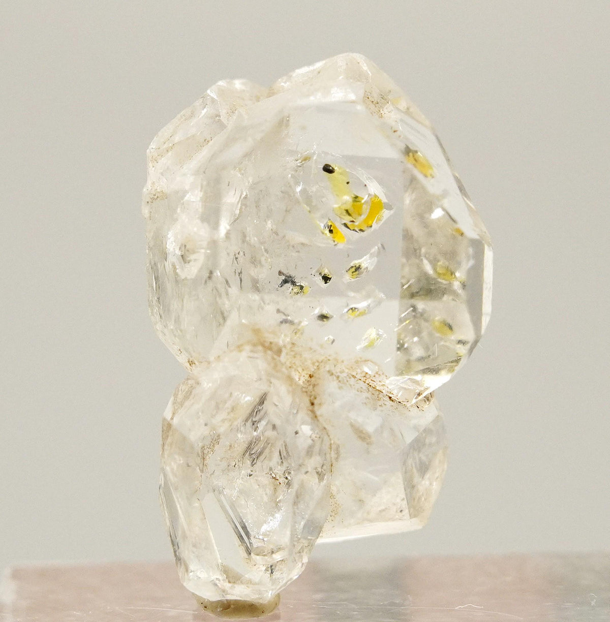 Golden Enhydro - Petroleum Quartz: Ethically Hand-Mined Himalayan Crystal