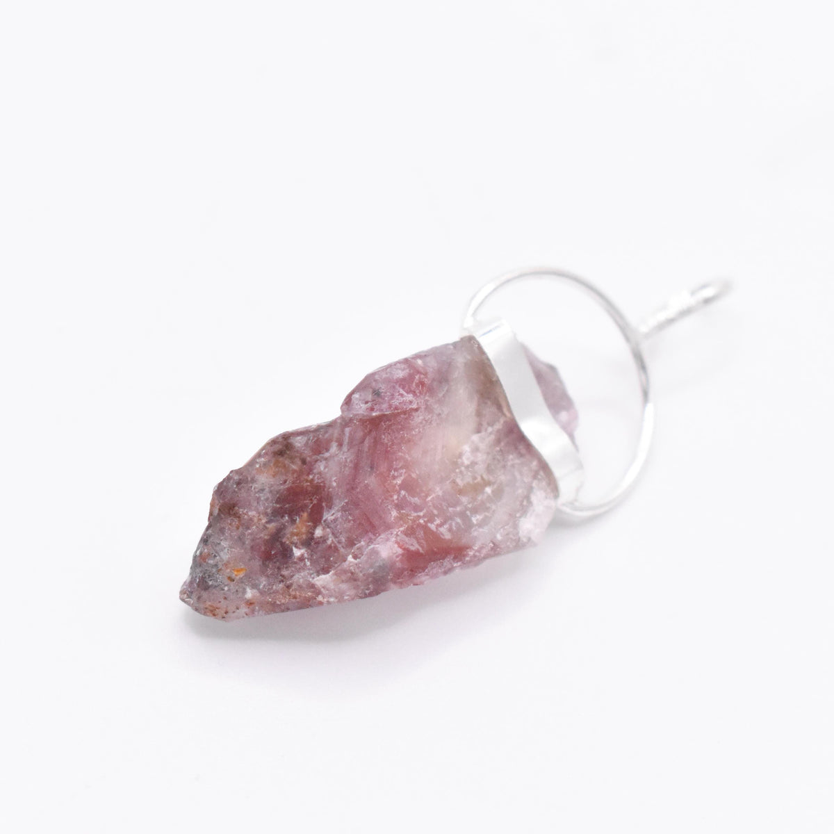 Super 7 Silver Pendant: Ethically Mined Natural Crystal