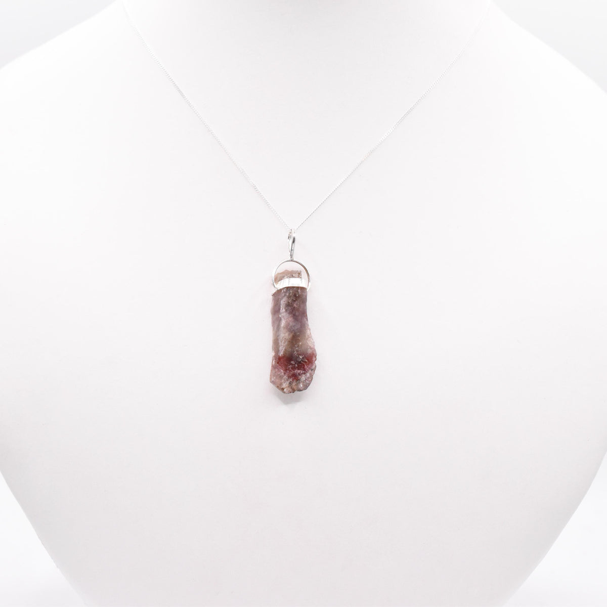 Super 7 Silver Pendant: Ethically Mined Natural Crystal