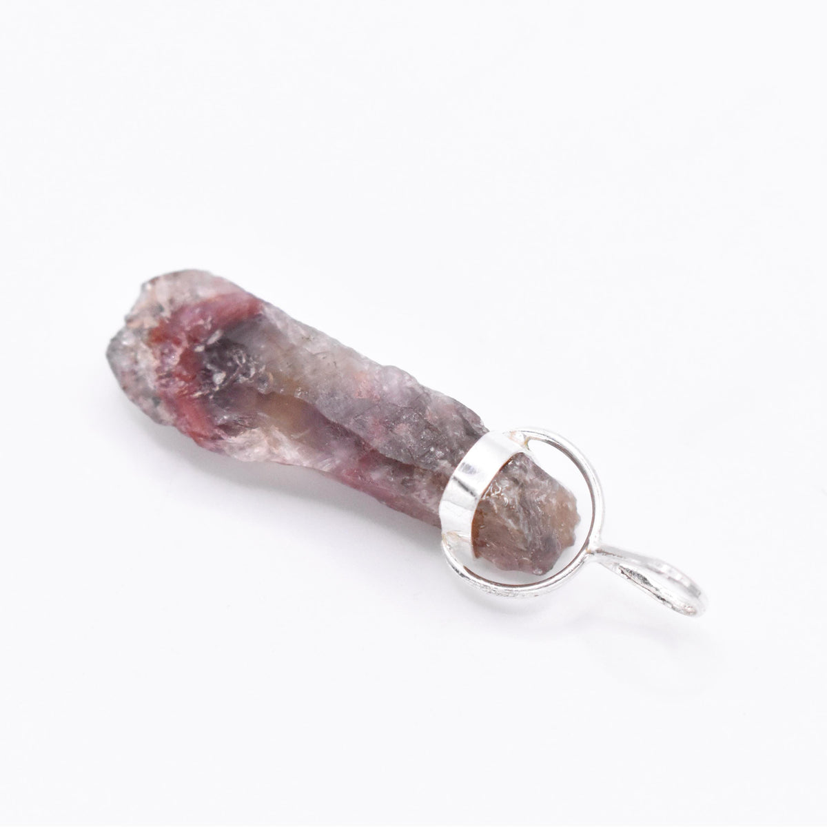 Super 7 Silver Pendant: Ethically Mined Natural Crystal