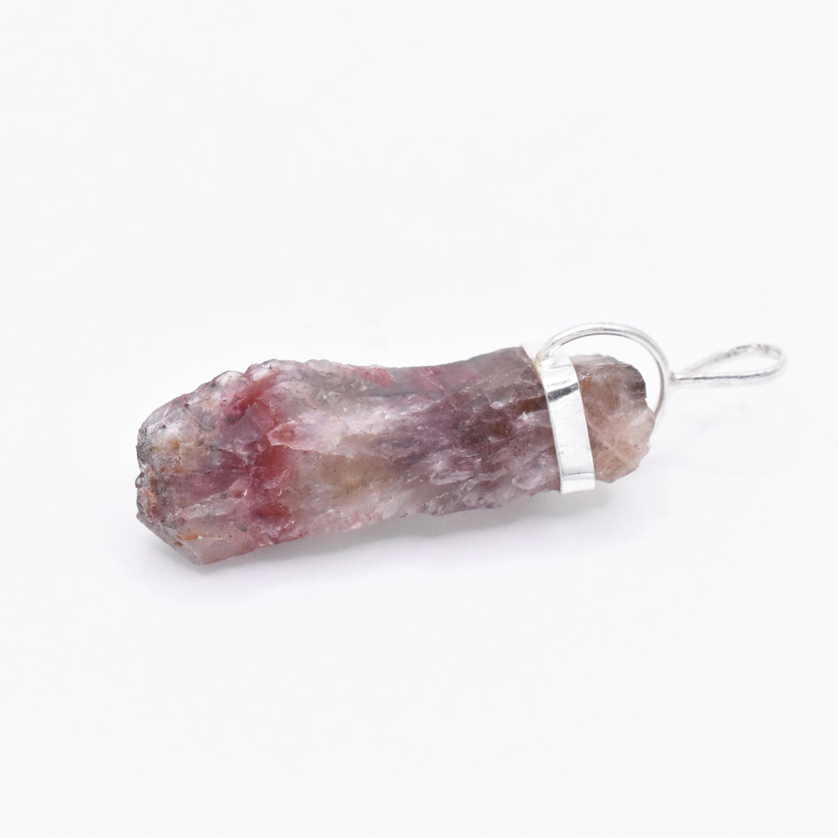 Super 7 Silver Pendant: Ethically Mined Natural Crystal