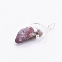 Super 7 Silver Pendant: Ethically Mined Natural Crystal