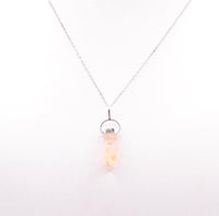 Golden Lemurian Quartz Silver Pendant: Ethically Hand-Mined Natural Crystal
