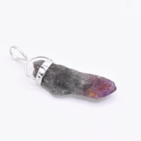 Super 7 Silver Pendant: Ethically Mined Natural Crystal