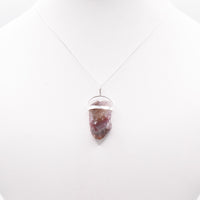 Super 7 Silver Pendant: Ethically Mined Natural Crystal