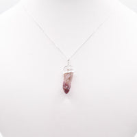 Super 7 Silver Pendant: Ethically Mined Natural Crystal