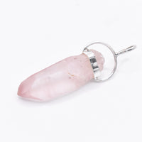 Lithium Quartz Silver Pendant: Ethically Mined Natural Crystal for Calm