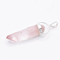 Lithium Quartz Silver Pendant: Ethically Mined Natural Crystal for Calm