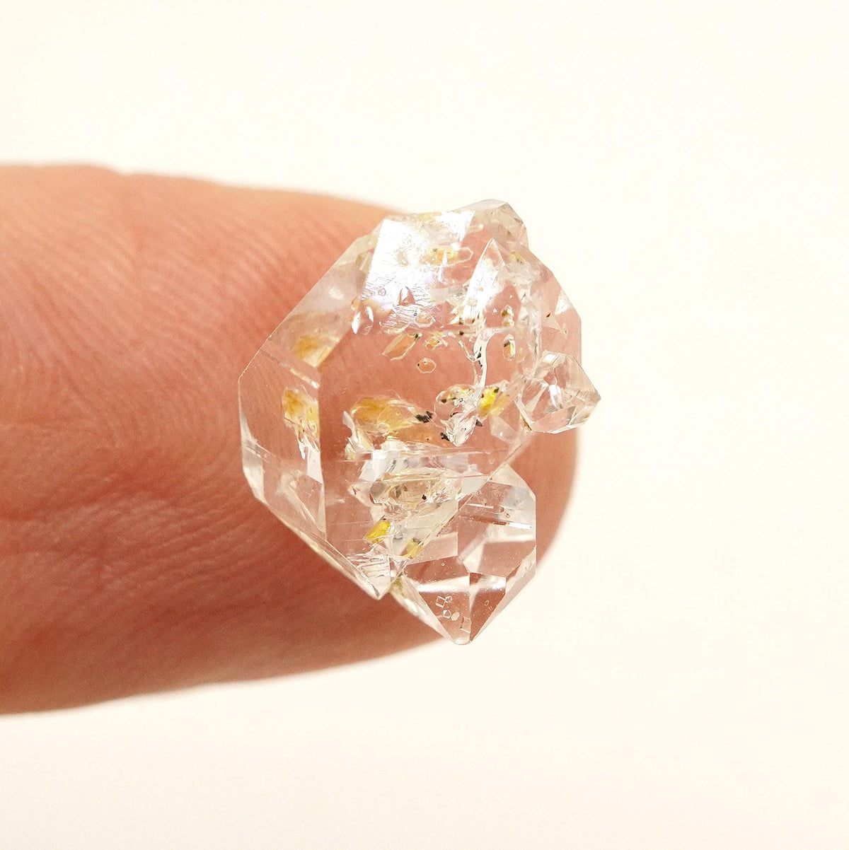 Golden Enhydro - Petroleum Quartz: Ethically Hand-Mined Himalayan Crystal