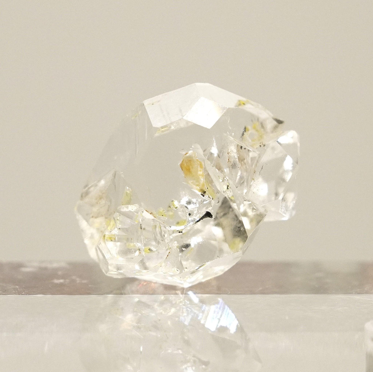 Golden Enhydro - Petroleum Quartz: Ethically Hand-Mined Himalayan Crystal