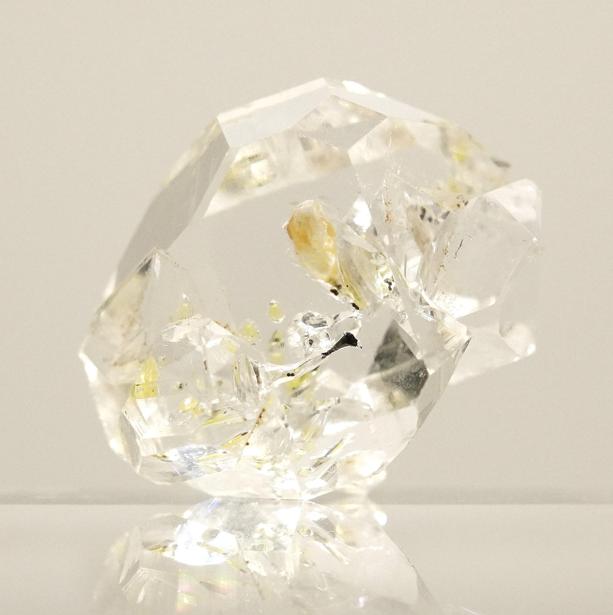 Golden Enhydro - Petroleum Quartz: Ethically Hand-Mined Himalayan Crystal