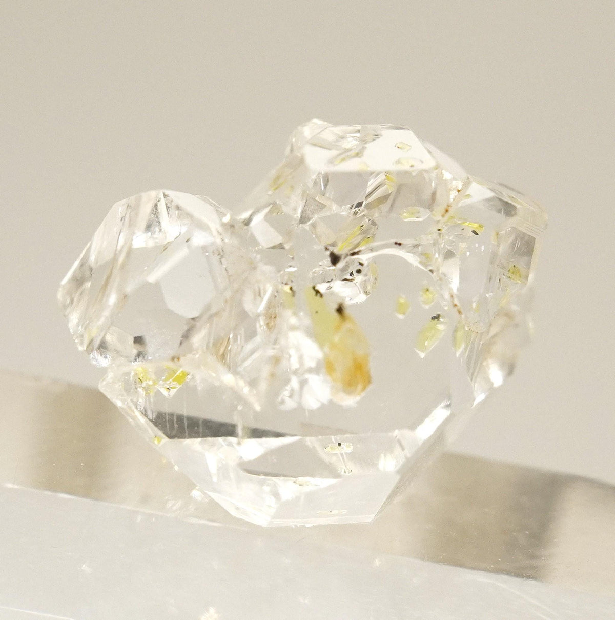 Golden Enhydro - Petroleum Quartz: Ethically Hand-Mined Himalayan Crystal