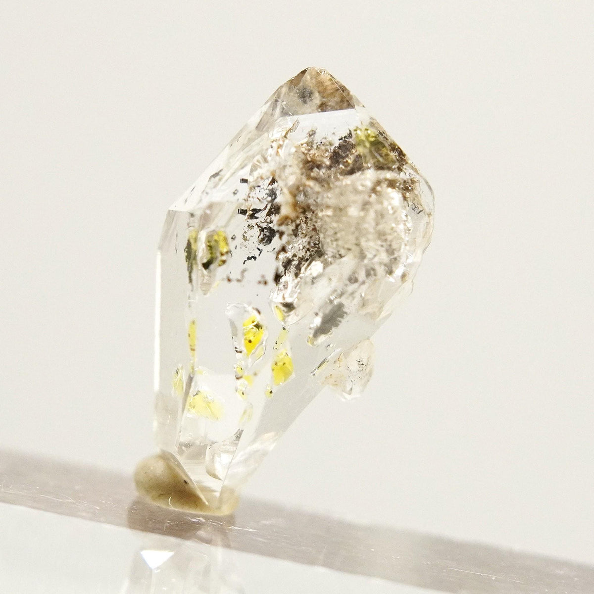 Golden Enhydro - Petroleum Quartz: Ethically Hand-Mined Himalayan Crystal