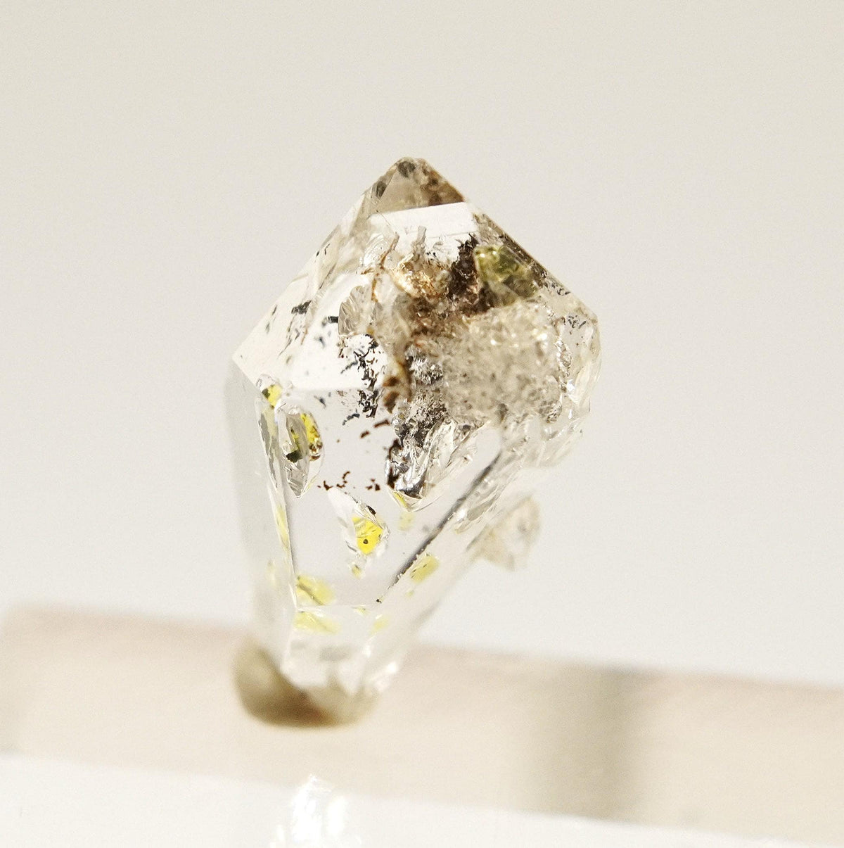Golden Enhydro - Petroleum Quartz: Ethically Hand-Mined Himalayan Crystal