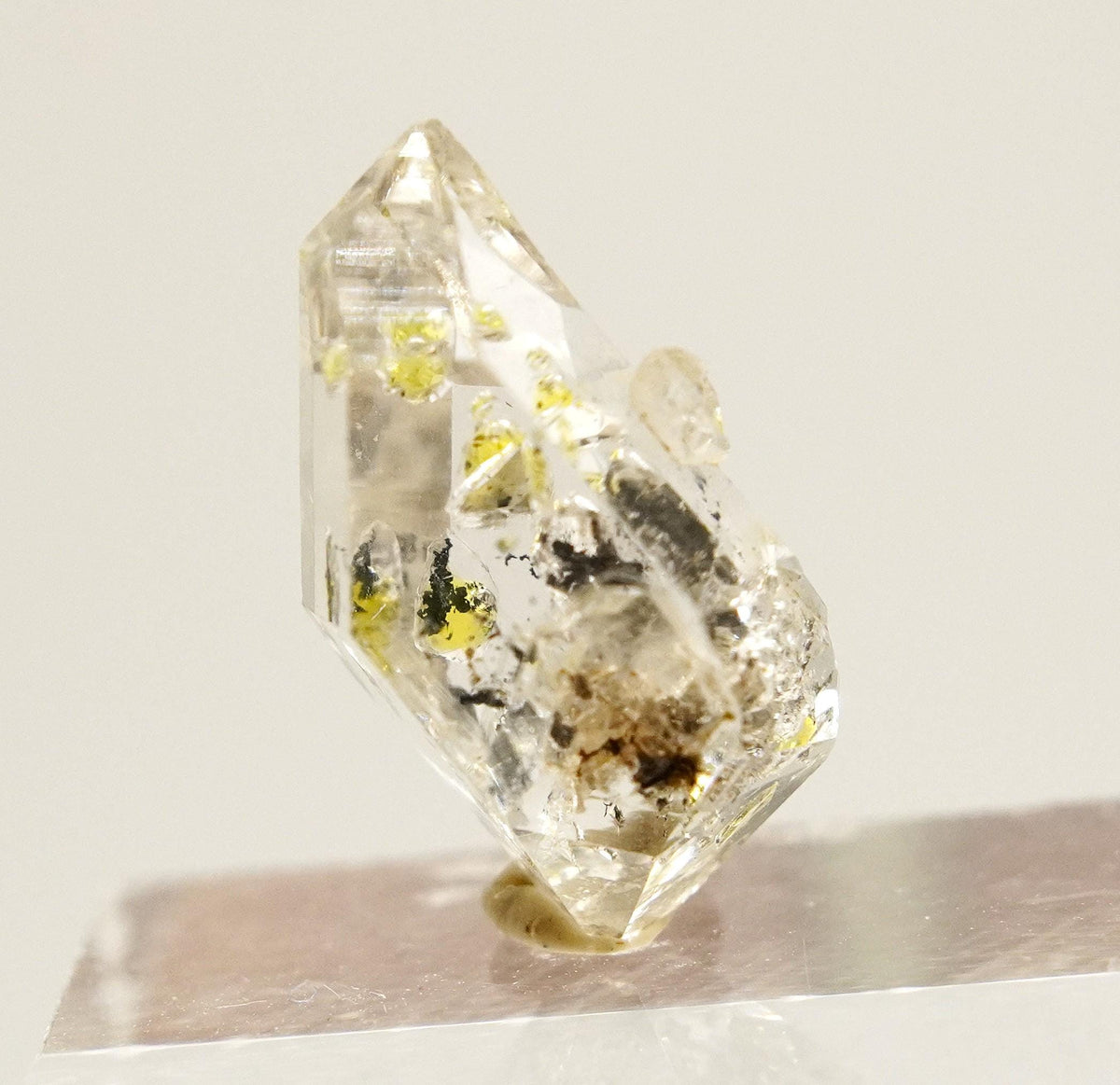 Golden Enhydro - Petroleum Quartz: Ethically Hand-Mined Himalayan Crystal