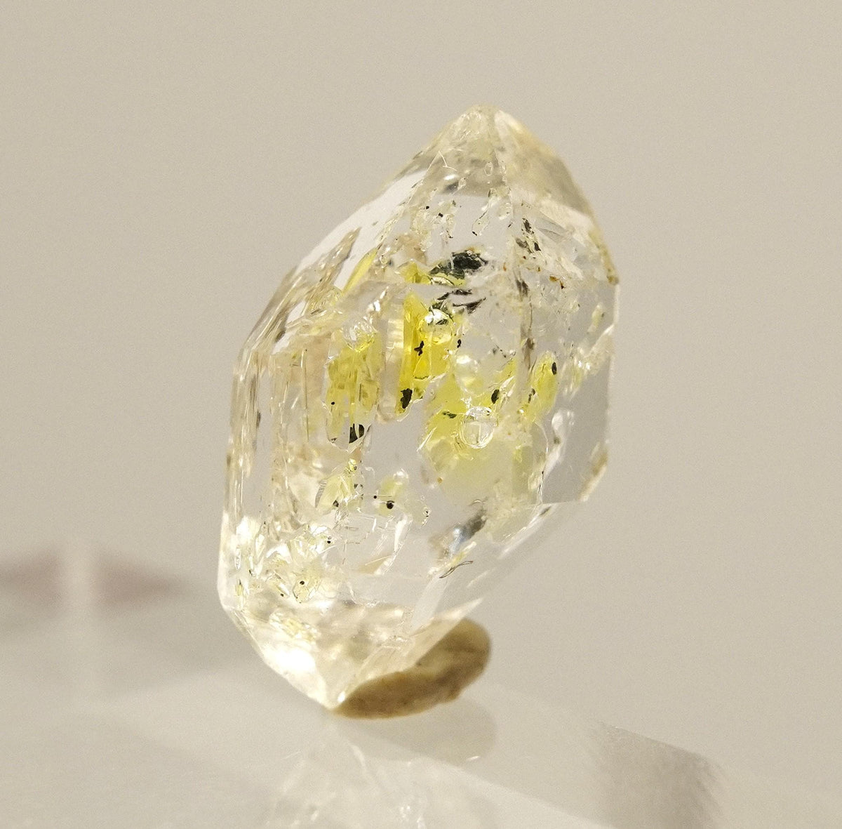 Golden Enhydro - Petroleum Quartz: Ethically Hand-Mined Himalayan Crystal