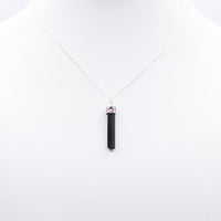 Handmade Black Tourmaline & Pink Tourmaline Silver Pendant