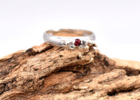 Handmade Ruby Ring in Sterling Silver & Gold
