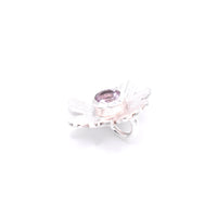 Pink Tourmaline Silver Flower Pendant: Unique Handmade Natural Gemstone Jewellery