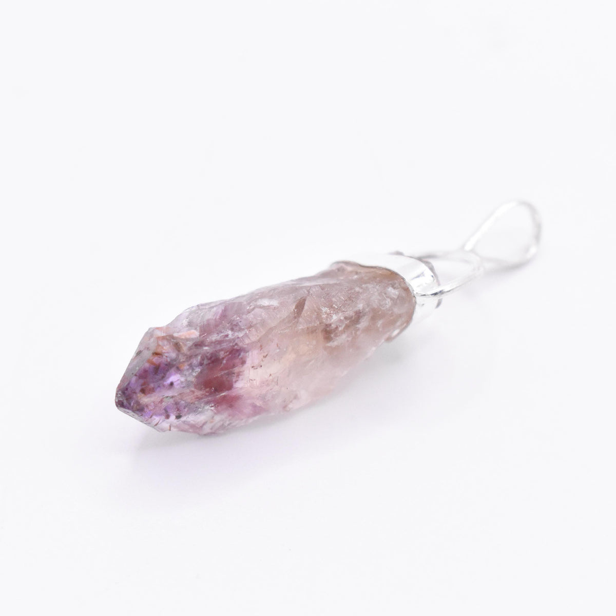 Super 7 Silver Pendant: Ethically Mined Natural Crystal