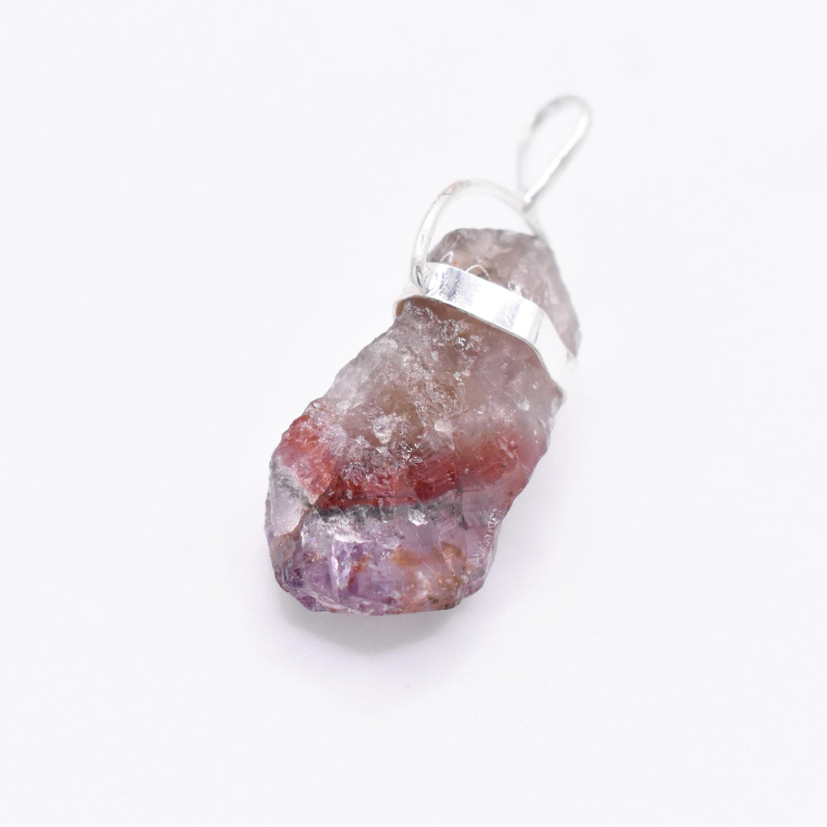 Super 7 Silver Pendant: Ethically Mined Natural Crystal