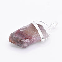 Super 7 Silver Pendant: Ethically Mined Natural Crystal