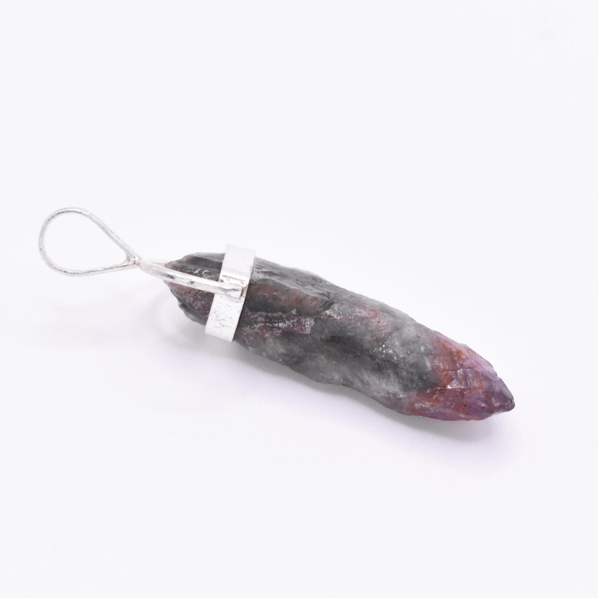 Super 7 Silver Pendant: Ethically Mined Natural Crystal