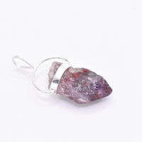 Super 7 Silver Pendant: Ethically Mined Natural Crystal