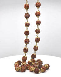 Natural Rudrakshas in Brass