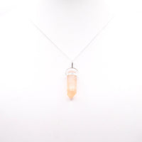 Golden Lemurian Quartz Silver Pendant: Ethically Hand-Mined Natural Crystal