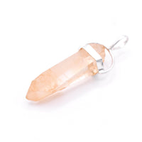 Golden Lemurian Quartz Silver Pendant: Ethically Hand-Mined Natural Crystal