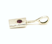 Silver Garnet Pendant: Handmade Natural Gemstone Jewellery