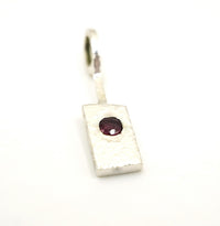 Silver Garnet Pendant: Handmade Natural Gemstone Jewellery