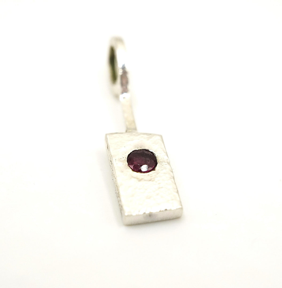 Silver Garnet Pendant: Handmade Natural Gemstone Jewellery