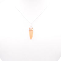 Golden Lemurian Quartz Silver Pendant: Ethically Hand-Mined Natural Crystal