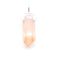Golden Lemurian Quartz Silver Pendant: Ethically Hand-Mined Natural Crystal