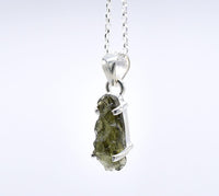 Moldavite Silver Pendant