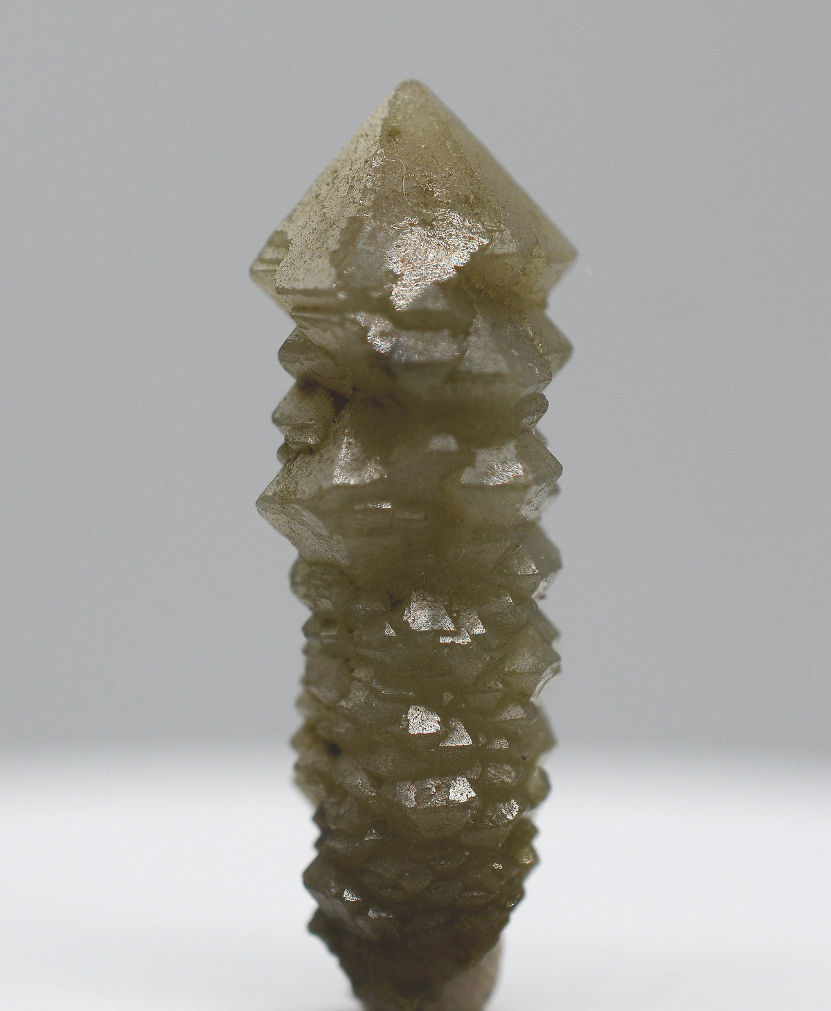 Mongolian Elestial Green Quartz Generator Sceptres with Hedenbergite