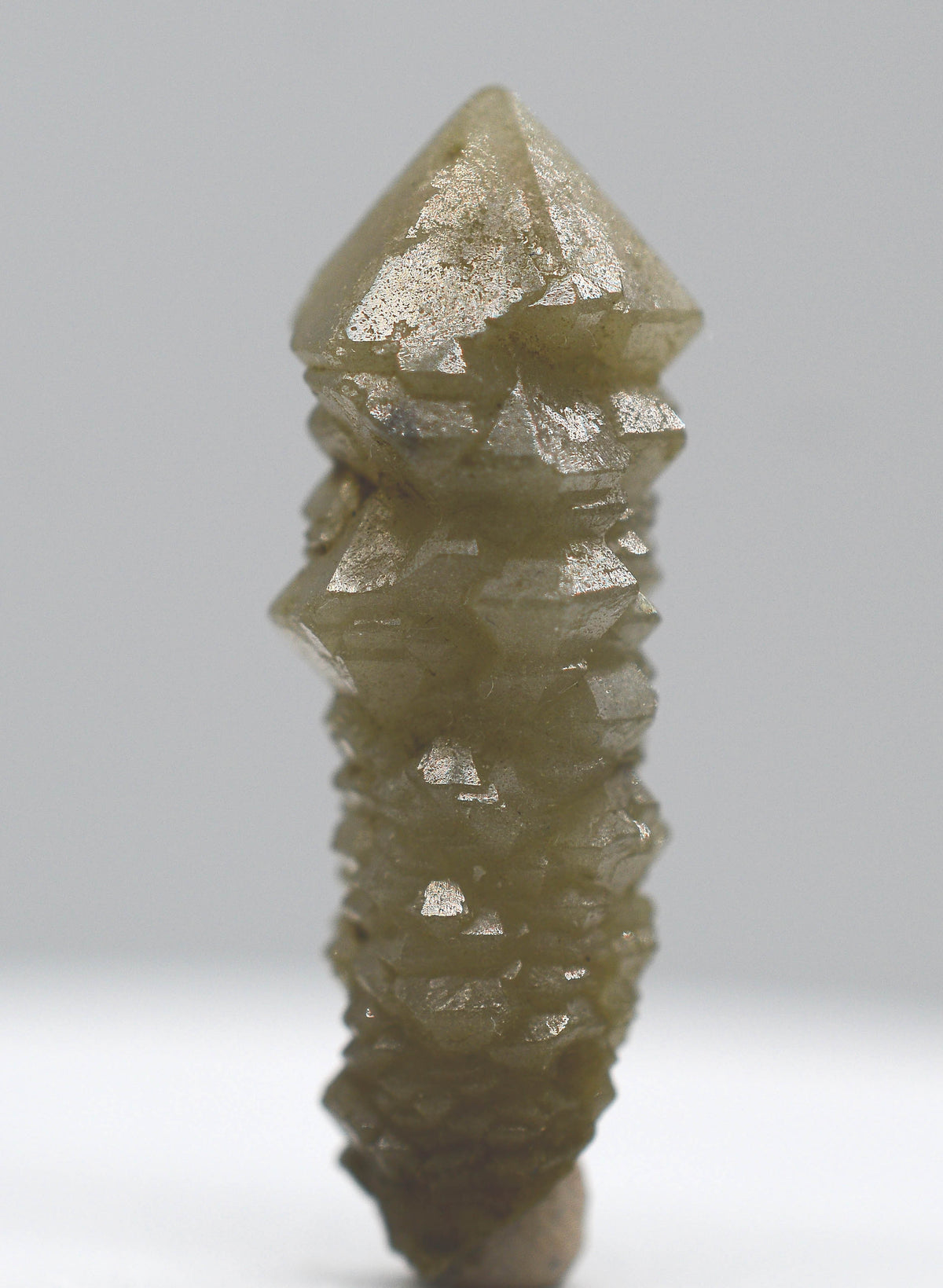 Mongolian Elestial Green Quartz Generator Sceptres with Hedenbergite