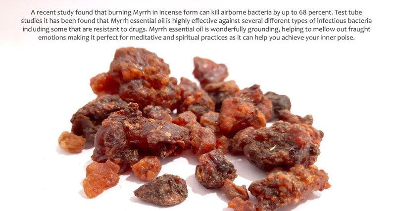 Organic Frankincense & Myrrh Incense Sticks - Double Strength Temple Grade