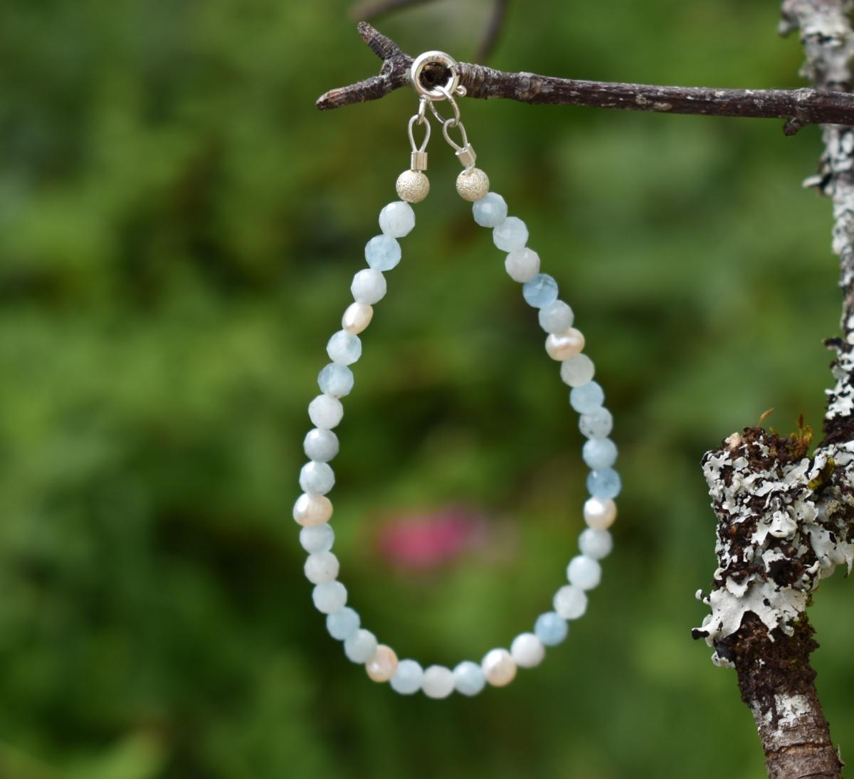 Morganite, Heliodor, Goshenite & Aquamarine Bracelet