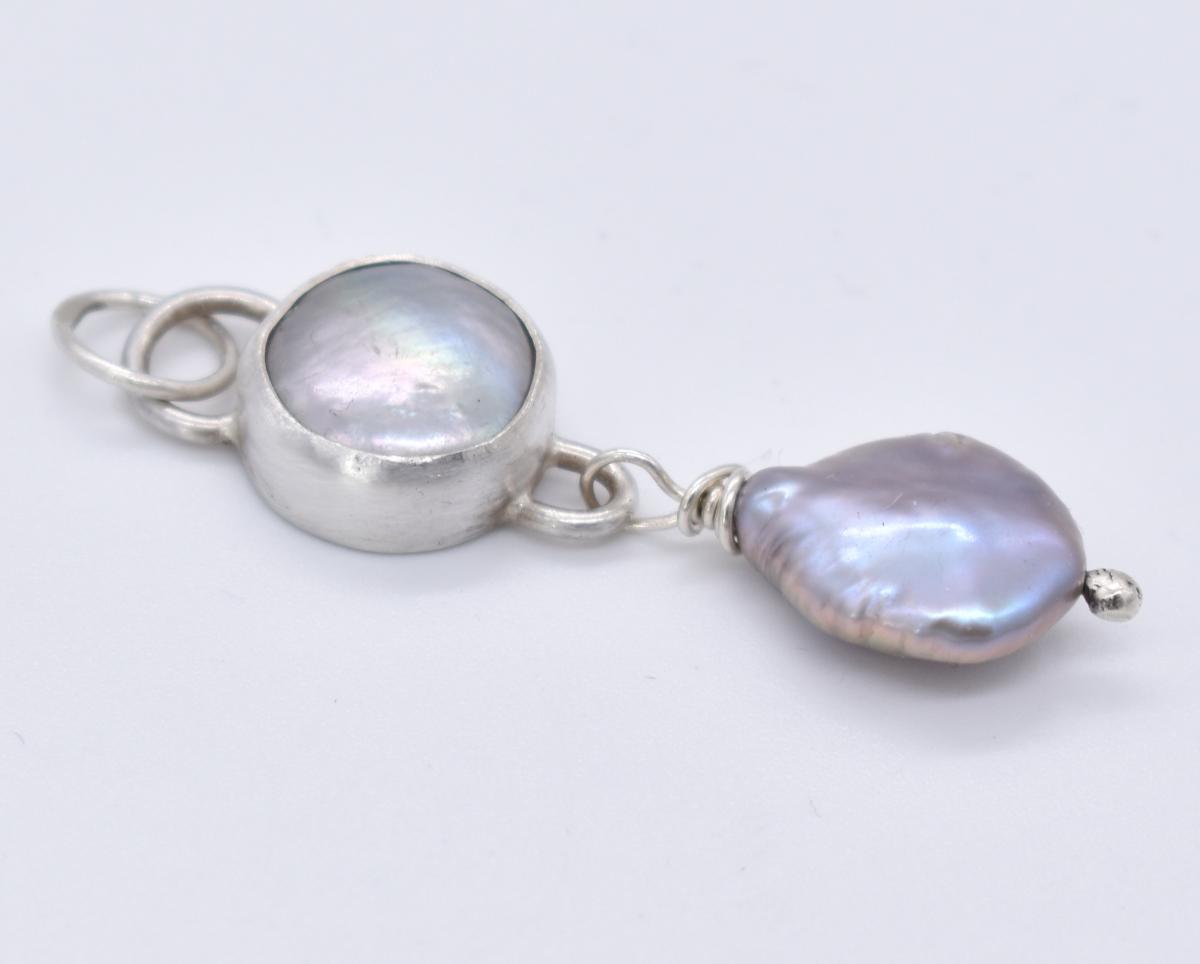 Handmade Pearl Silver Pendant