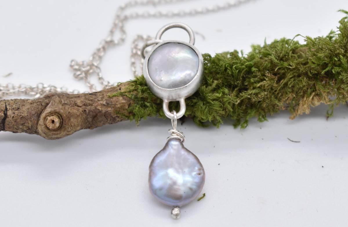 Handmade Pearl Silver Pendant