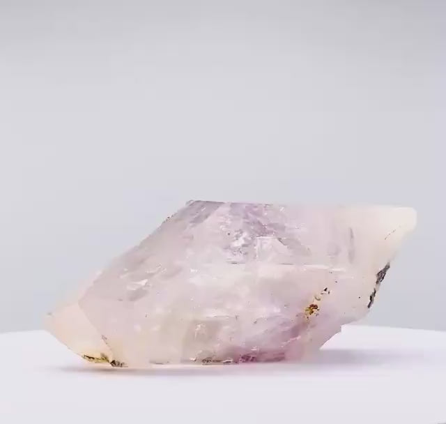Brandberg Enhydro with Prehnite: Ethically Hand-Mined Large Quartz Crystal