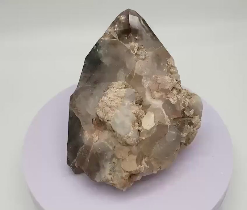 Brandberg Quartz Self-Healed Smoky Black Phantom: Ethically-Mined Natural Largr Crystal