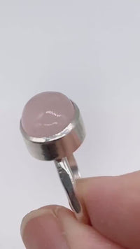 Morganite Sterling Silver Ring - Handmade